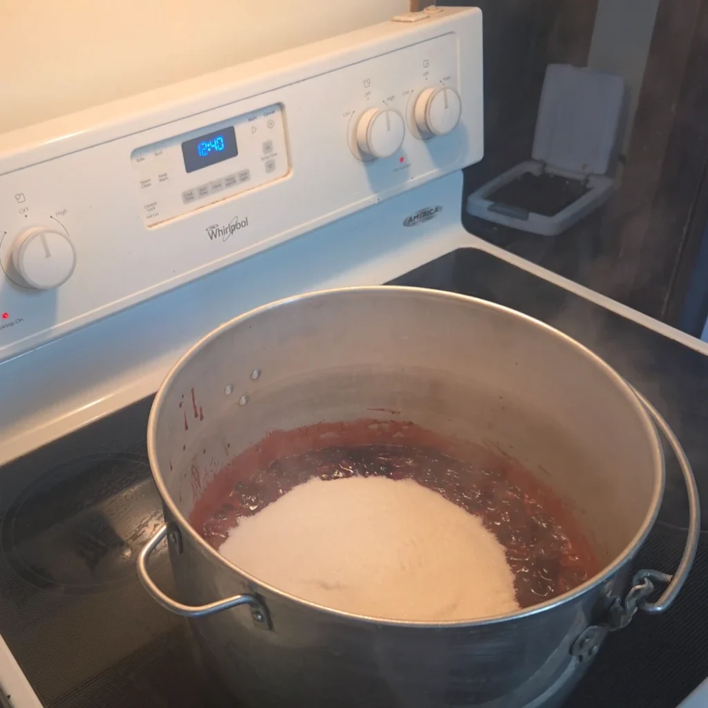 Adding the sugar
