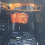 Canadian bacon in the smoker