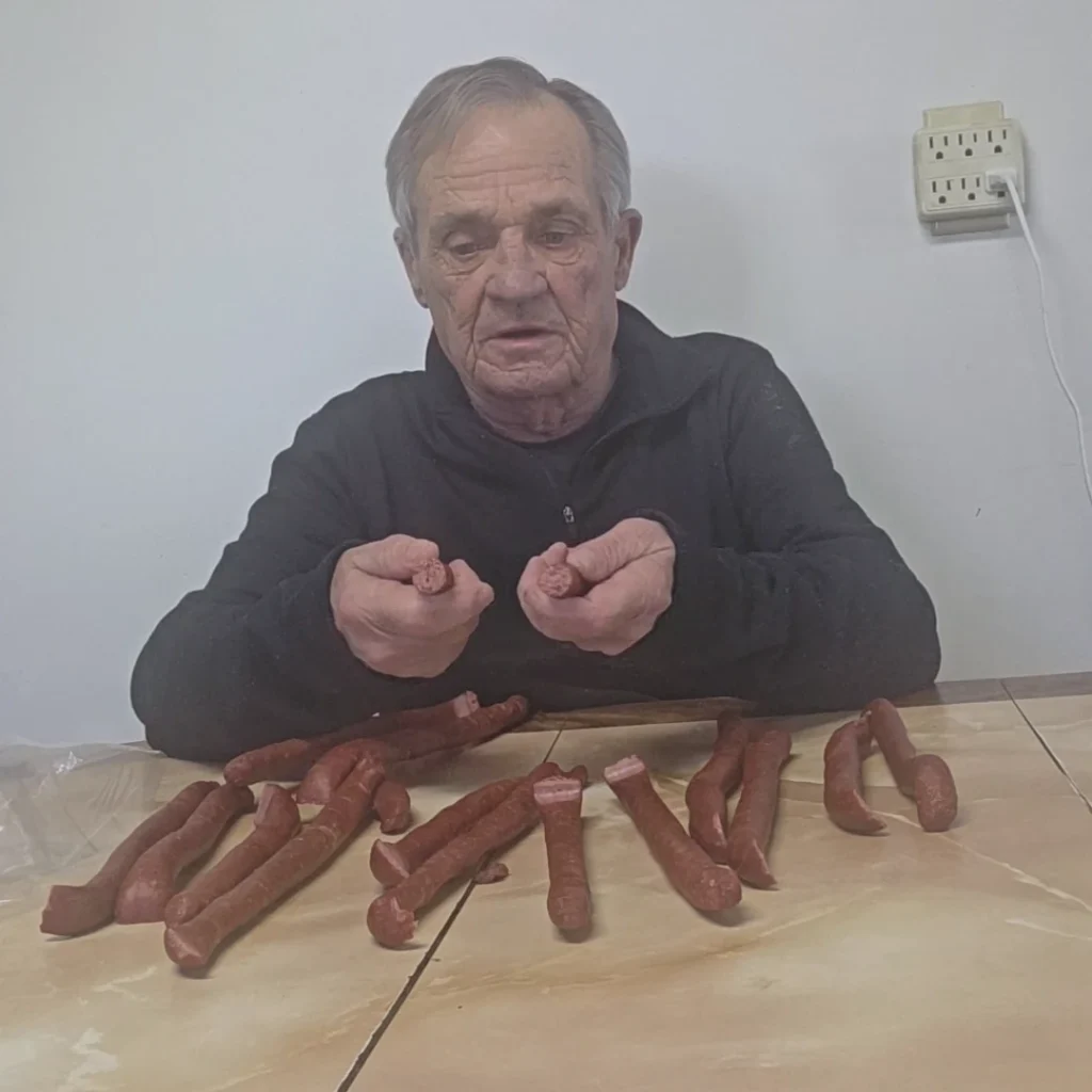 Showing one broke open