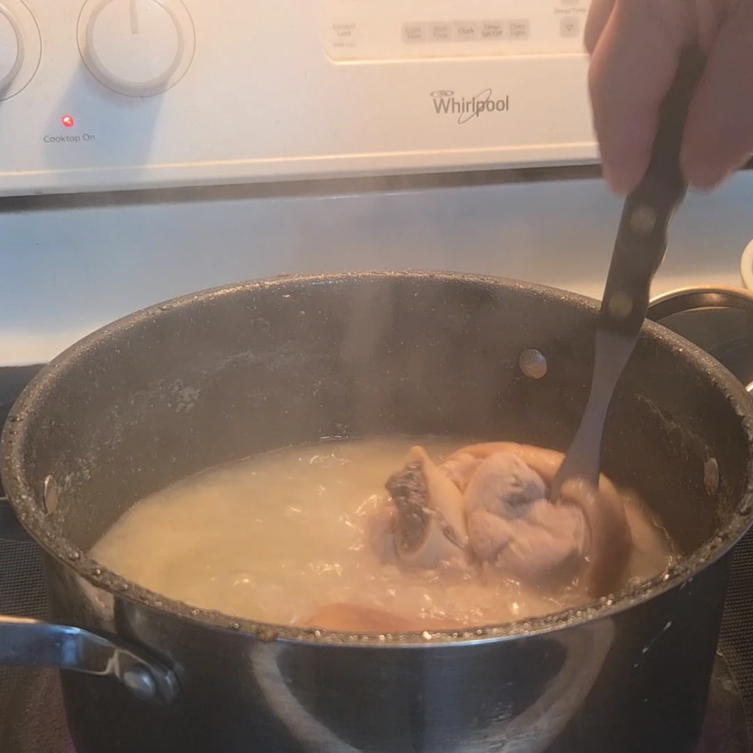Testing if hocks are cooked