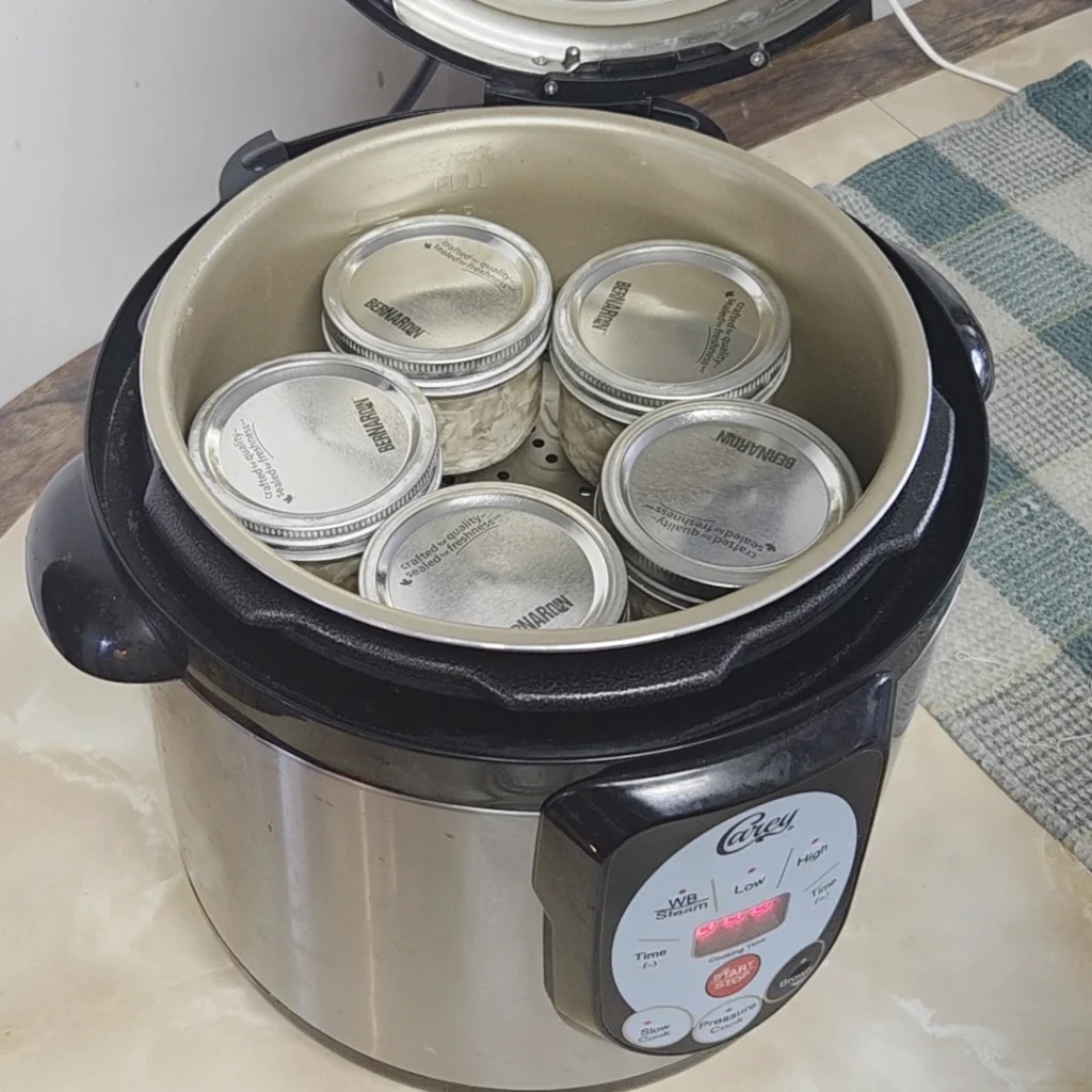 Jars in the canner
