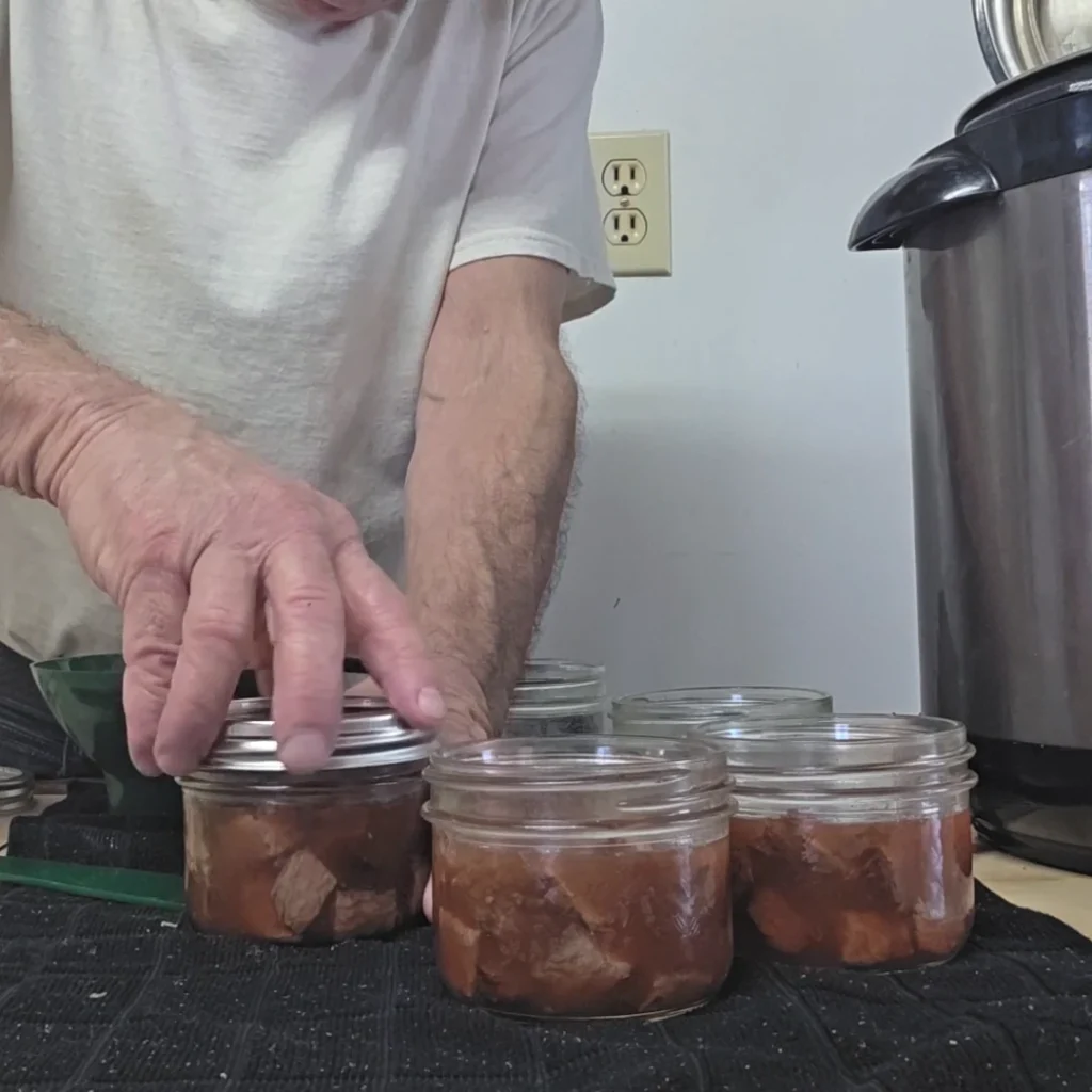 Put the lids on and tighten bands finger tight