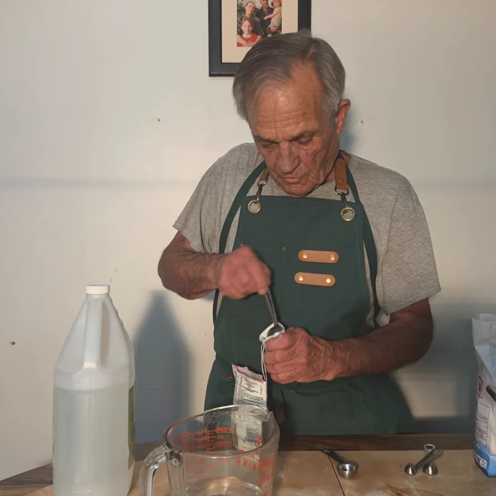 making the brine for 5 pints
