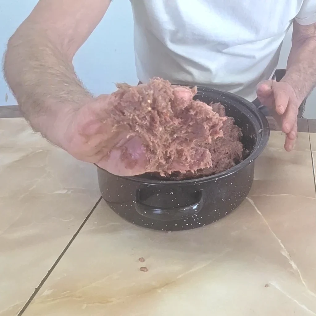 Mixture sticking to my hand