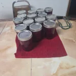 Pickled beets on the table