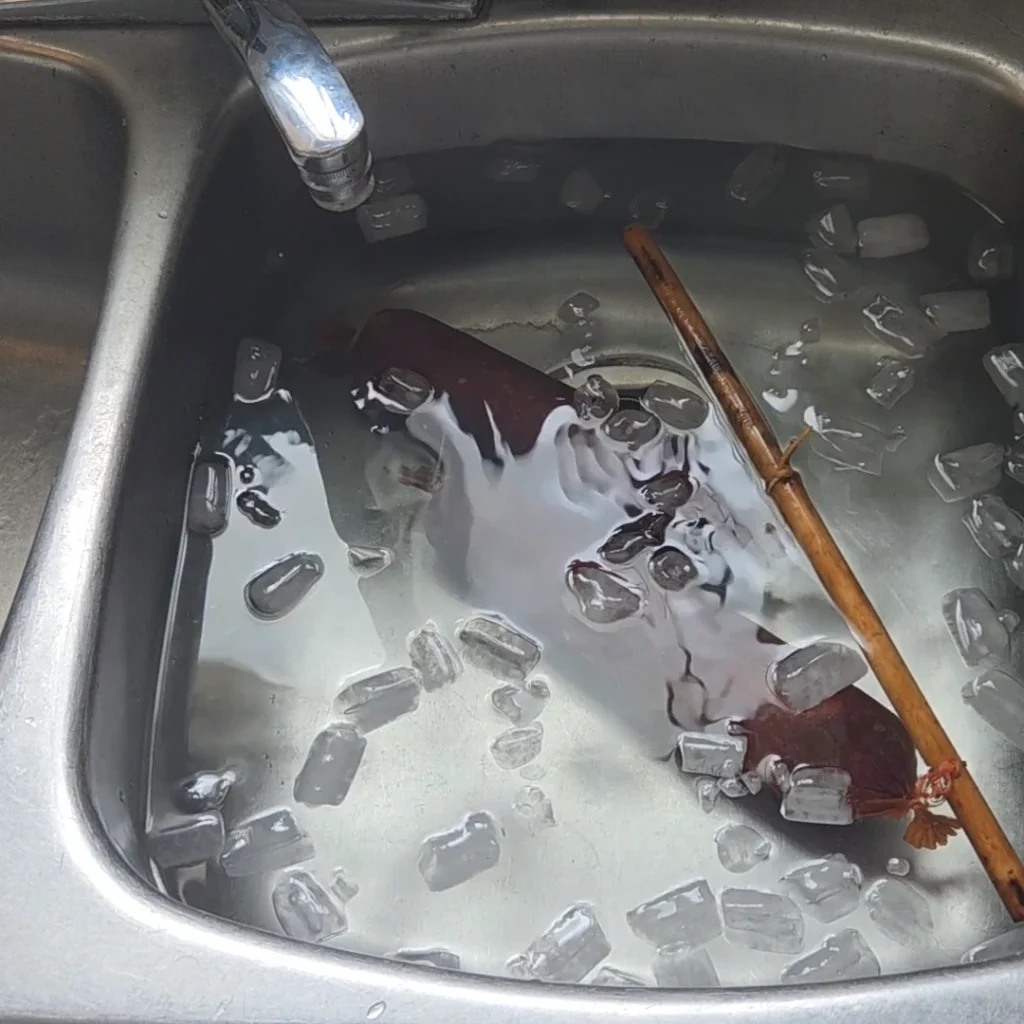 Dropped into Ice water