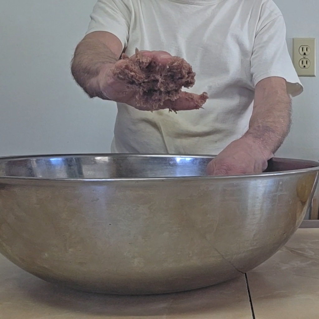 Mixture sticks to my hand