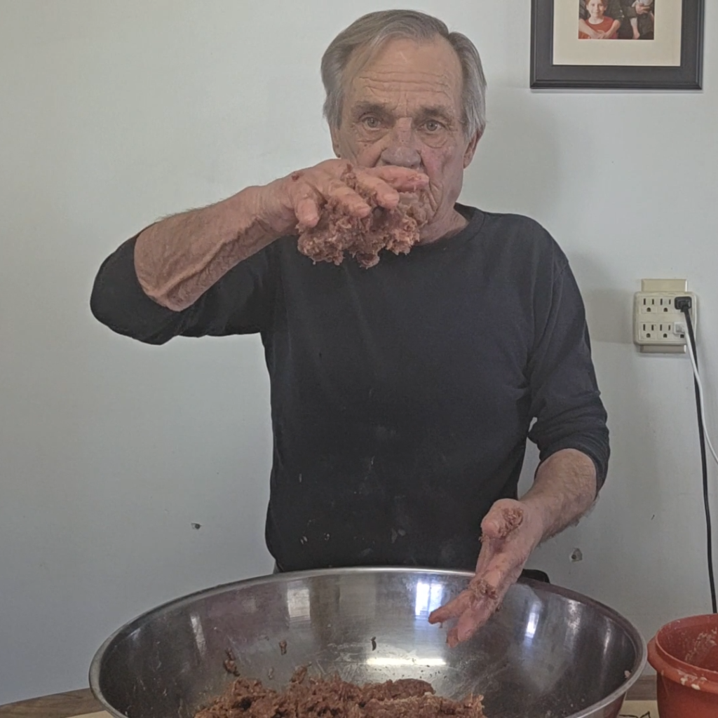 meat sticking to my hand