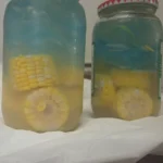 Lacto-fermented corn in jars