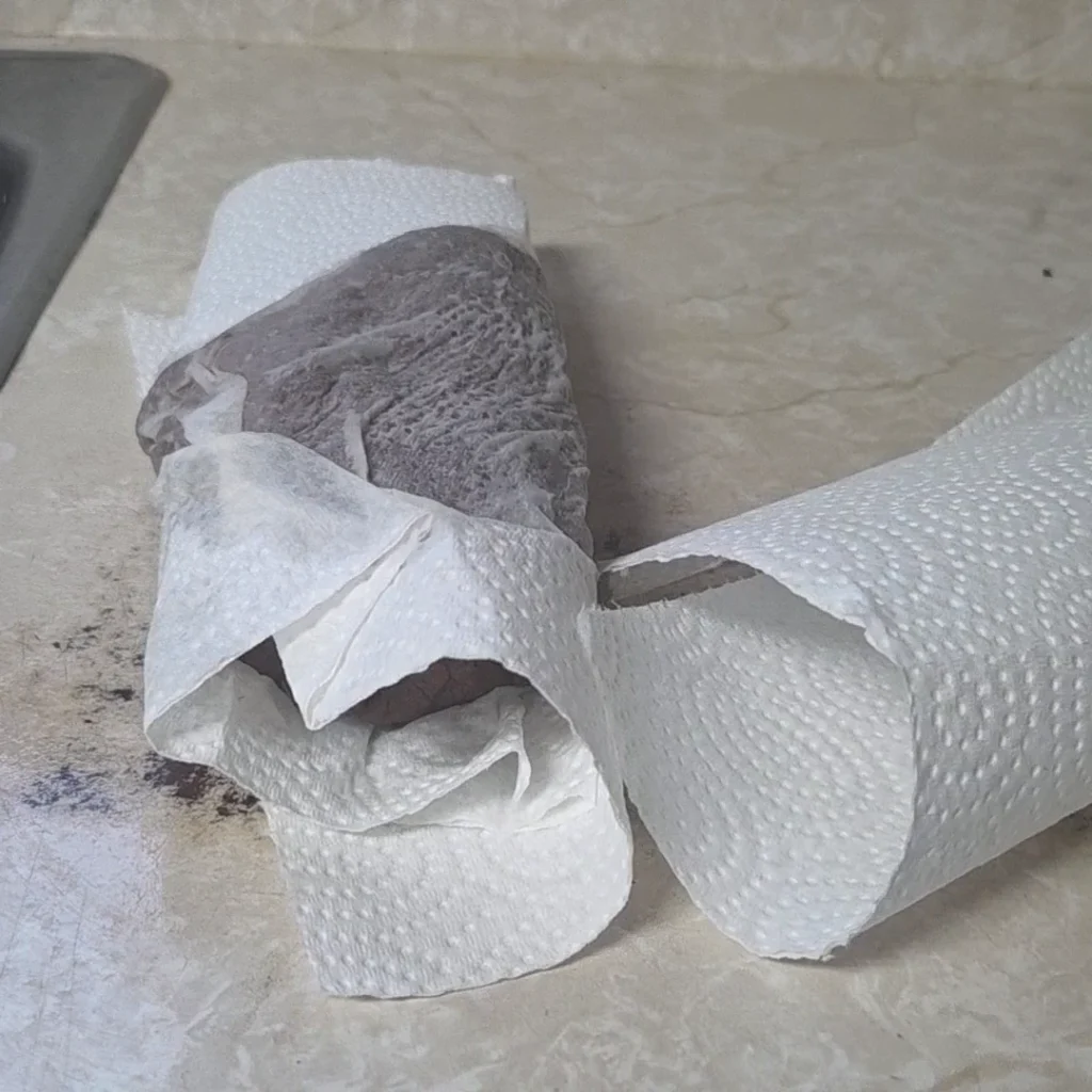 pat the ham down with paper towels
