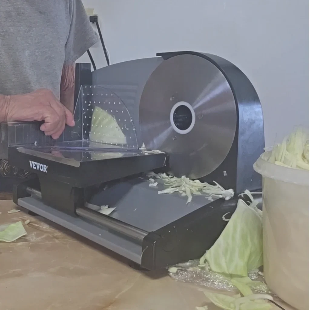 Using a meat slicer