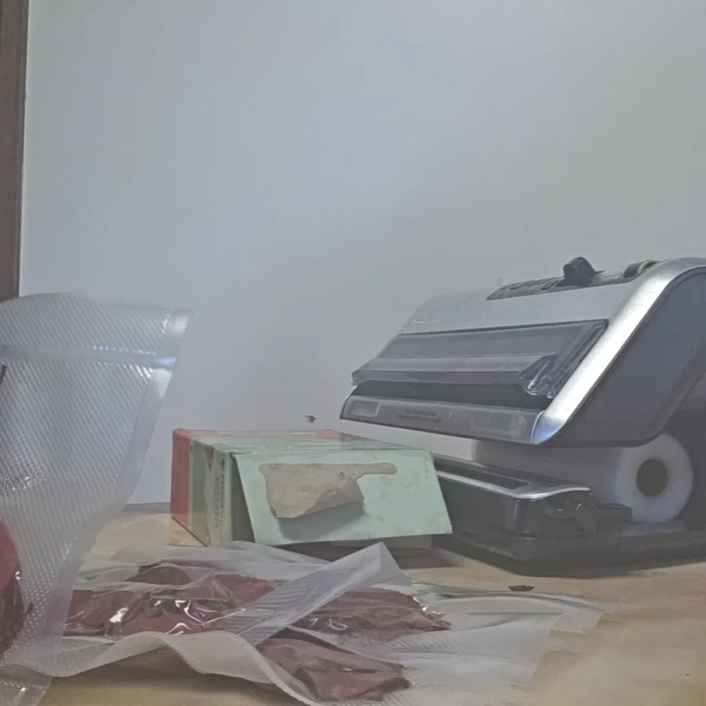 vacuum sealed and sliced
