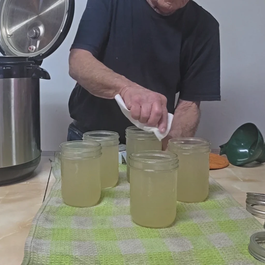 Cleaning the jar rims
